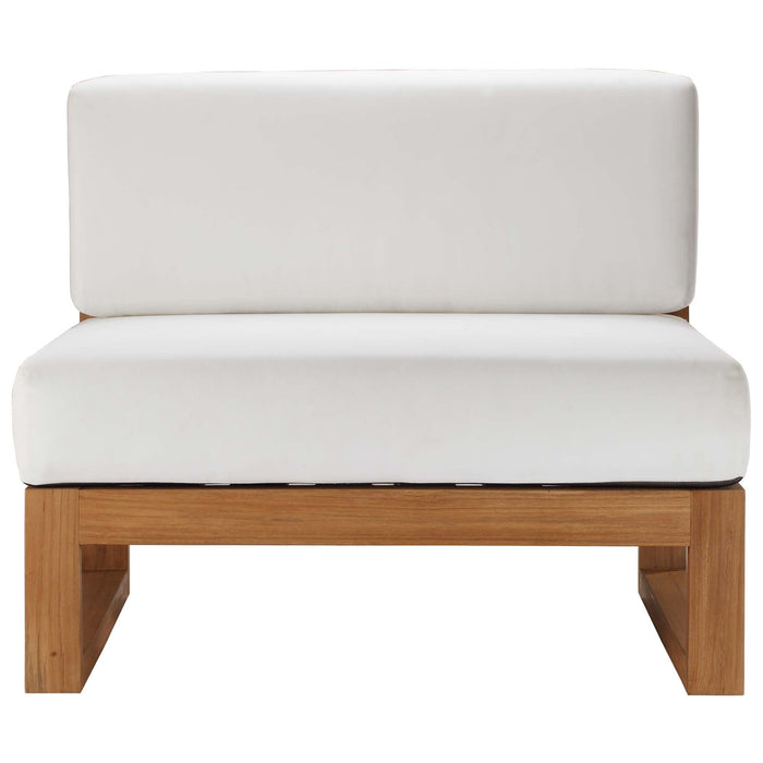 Upland Outdoor Patio Teak Wood Armless Chair - view 6