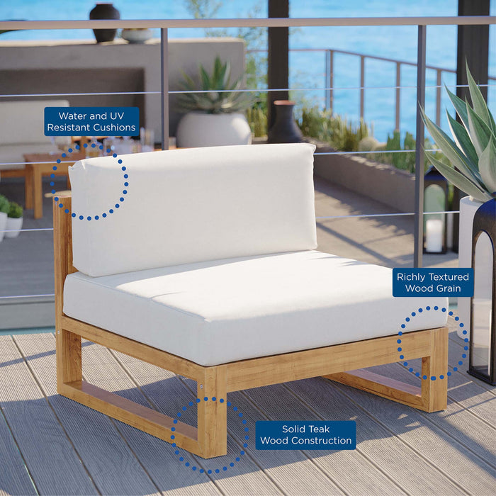 Upland Outdoor Patio Teak Wood Armless Chair - Modway \outdoor\sofas & sectionals