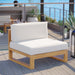 Upland Outdoor Patio Teak Wood Armless Chair - detail close-up