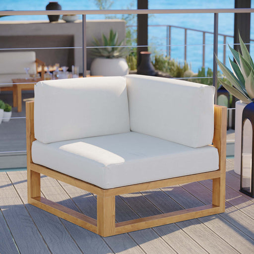 Upland Outdoor Patio Teak Wood Corner Chair - Modway \outdoor\sofas & sectionals