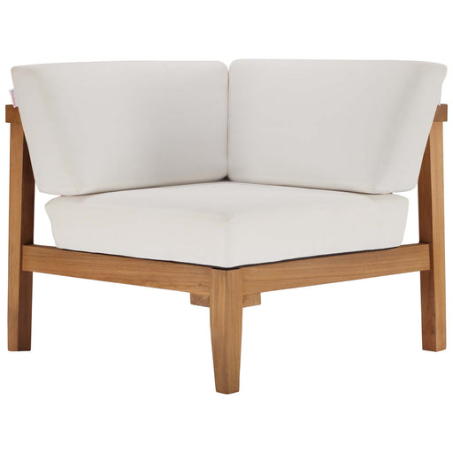 Bayport Outdoor Patio Teak Wood Corner Chair - alternate angle view