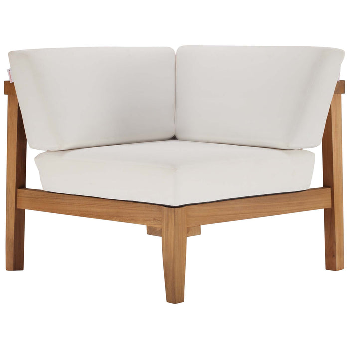 Bayport Outdoor Patio Teak Wood Corner Chair - alternate angle view