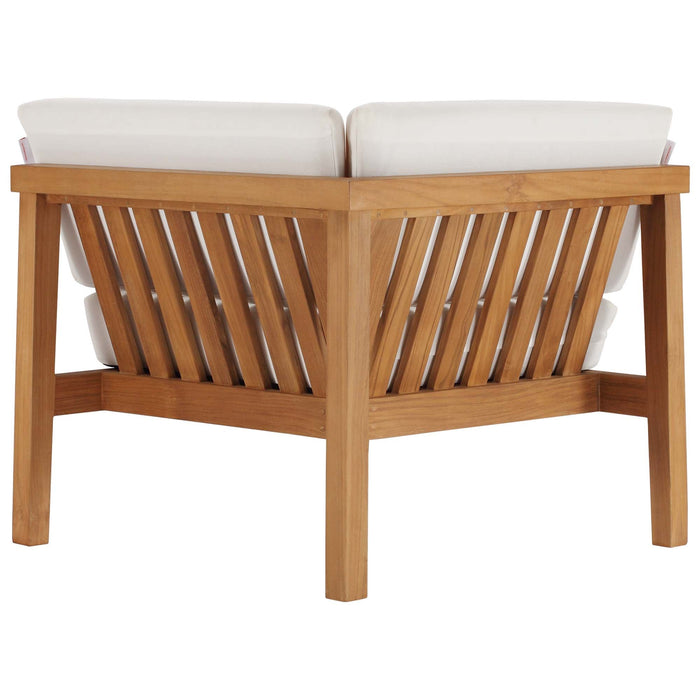 Bayport Outdoor Patio Teak Wood Corner Chair - view 6