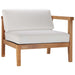 Bayport Outdoor Patio Teak Wood Right-Arm Chair - alternate angle view