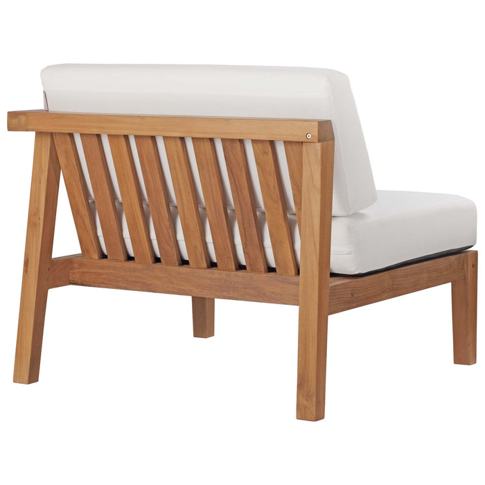 Bayport Outdoor Patio Teak Wood Right-Arm Chair - view 5