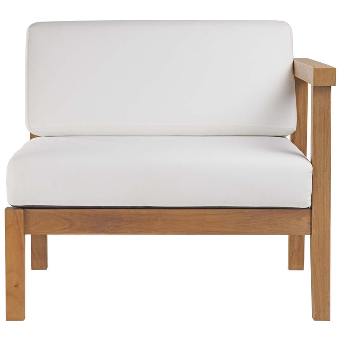 Bayport Outdoor Patio Teak Wood Right-Arm Chair - view 6