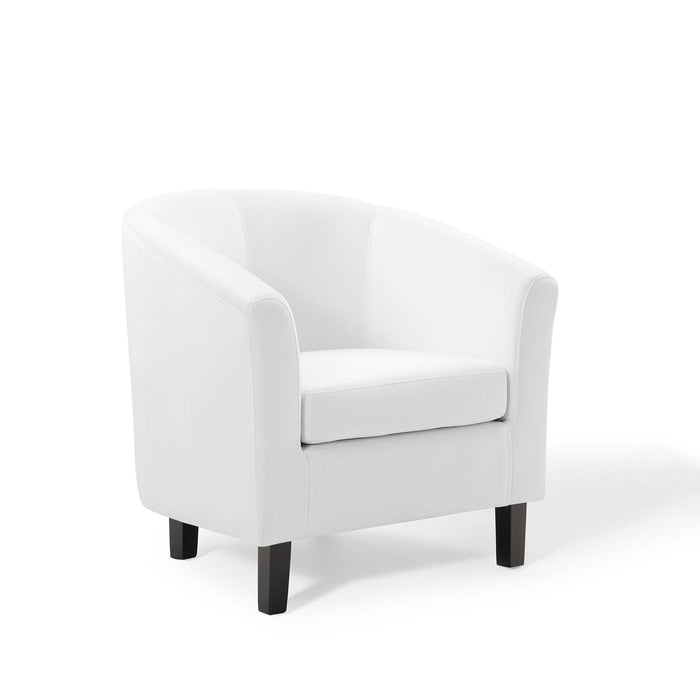 Prospect Performance Velvet Living Room Accent Armchair - Chic Barrel Back Design & Comfort