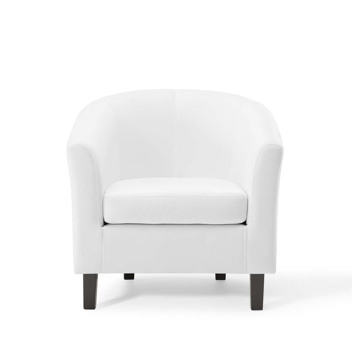 Prospect Performance Velvet Living Room Accent Armchair - Chic Barrel Back Design & Comfort