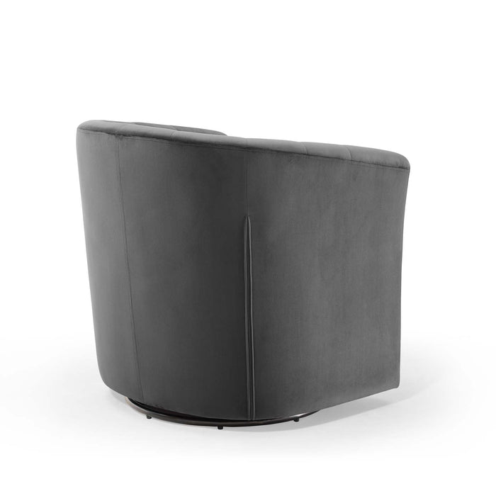 Prospect Tufted Velvet Swivel Armchair - Modern Comfort with Stain-Resistant Upholstery & Style