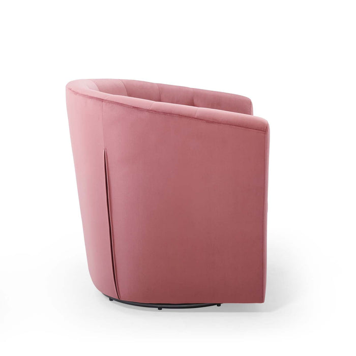 Prospect Tufted Velvet Swivel Armchair - Modern Comfort with Stain-Resistant Upholstery & Style