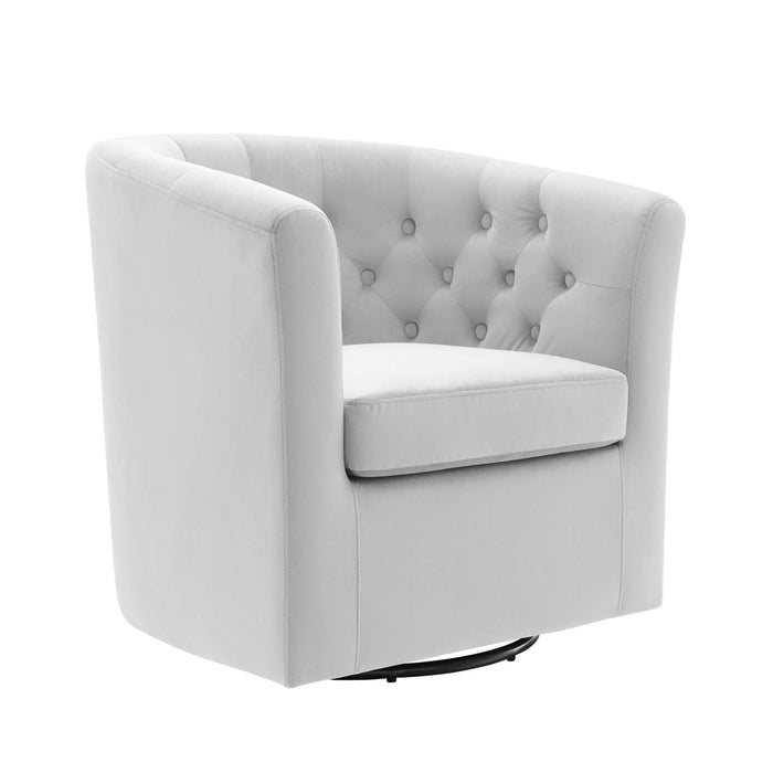 Prospect Tufted Velvet Swivel Armchair - Modern Comfort with Stain-Resistant Upholstery & Style