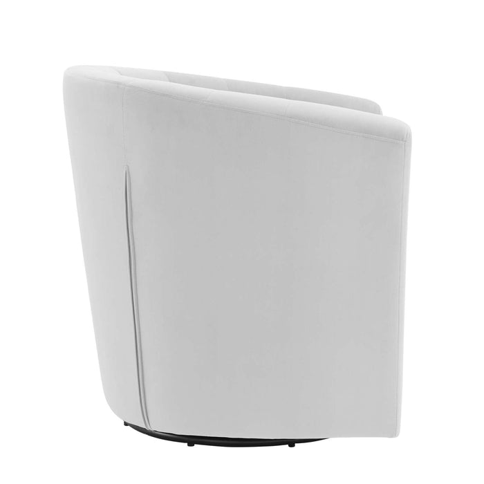 Prospect Tufted Velvet Swivel Armchair - Modern Comfort with Stain-Resistant Upholstery & Style