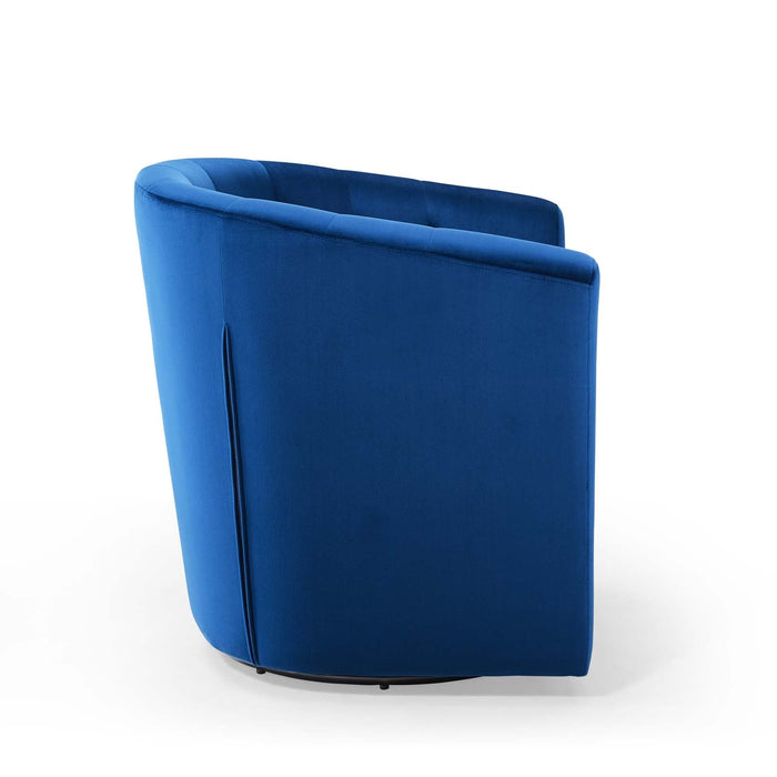 Prospect Tufted Velvet Swivel Armchair - Modern Comfort with Stain-Resistant Upholstery & Style