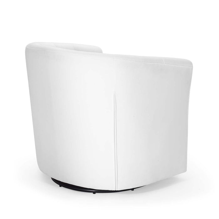 Prospect Tufted Velvet Swivel Armchair - Modern Comfort with Stain-Resistant Upholstery & Style