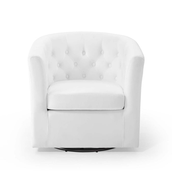 Prospect Tufted Velvet Swivel Armchair - Modern Comfort with Stain-Resistant Upholstery & Style