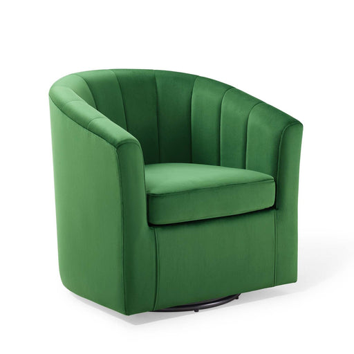 Modway Prospect Performance Velvet Swivel Armchair Living Room Furniture - View 36