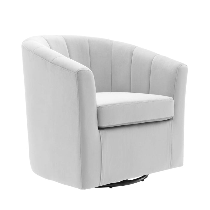 Prospect Performance Velvet Swivel Armchair