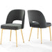 Modway Rouse Dining Room Side Chair Set of 2 in Blue - Side View