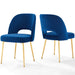 Modway Rouse Dining Room Side Chair Set of 2 in Blue