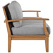 Marina Outdoor Patio Teak Sofa Natural Gray