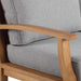 Marina Outdoor Patio Teak Sofa Natural Gray