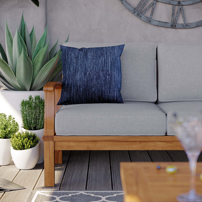 Marina Outdoor Patio Teak Sofa Natural Gray