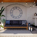 Marina Outdoor Patio Teak Sofa Natural Navy