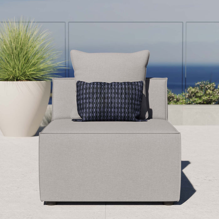 Saybrook Outdoor Patio Upholstered Sectional Sofa Armless Chair - Modway \outdoor\sofas & sectionals