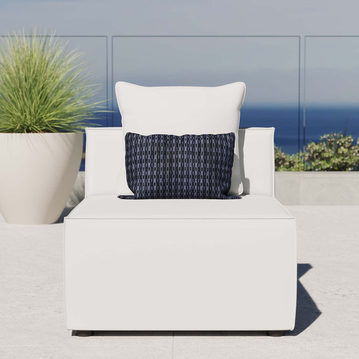 Saybrook Outdoor Patio Upholstered Sectional Sofa Armless Chair - view 15