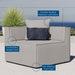 Saybrook Outdoor Patio Upholstered Sectional Sofa Corner Chair - detail close-up
