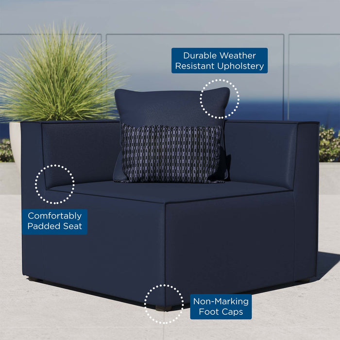 Saybrook Outdoor Patio Upholstered Sectional Sofa Corner Chair - view 10