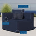 Saybrook Outdoor Patio Upholstered Sectional Sofa Corner Chair - view 10