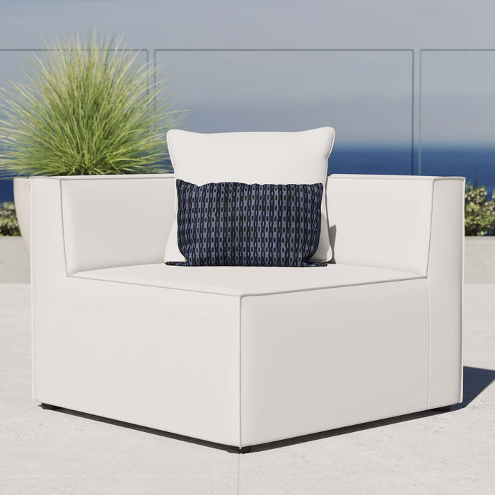 Saybrook Outdoor Patio Upholstered Sectional Sofa Corner Chair - view 15