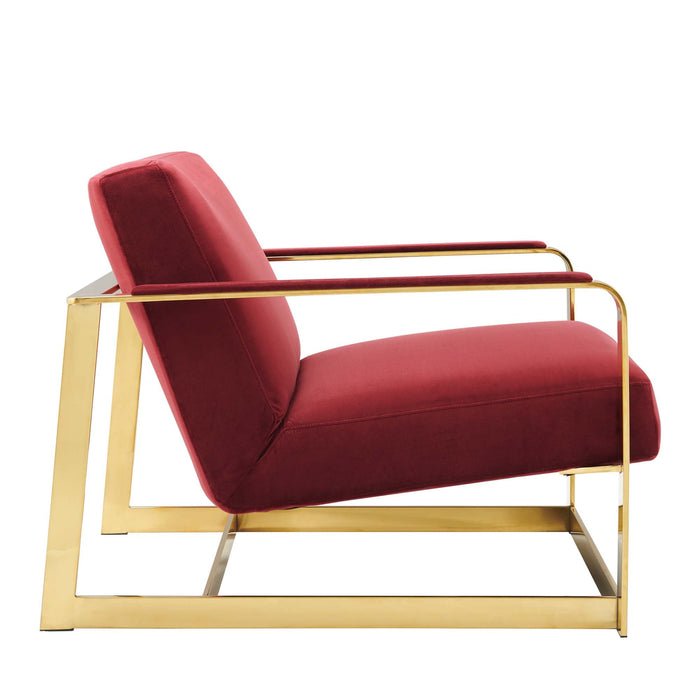 Modway Seg Performance Velvet Accent Chair Living Room Furniture - Close-Up