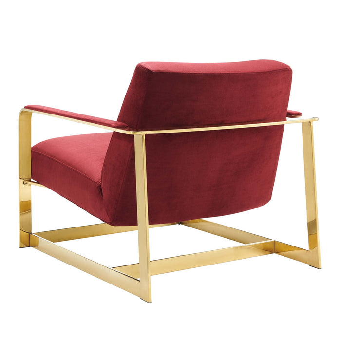 Modway Seg Performance Velvet Accent Chair Living Room Furniture - Lifestyle View