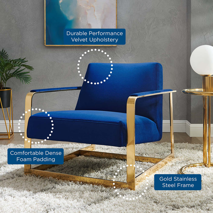 Modway Seg Performance Velvet Accent Chair Living Room Furniture - View 9