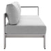 Shore Sunbrella® Fabric Aluminum Outdoor Patio Right-Arm Loveseat - detail close-up
