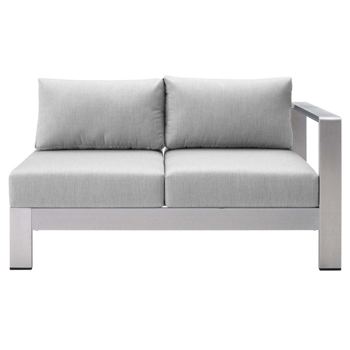 Shore Sunbrella® Fabric Aluminum Outdoor Patio Right-Arm Loveseat - view 5