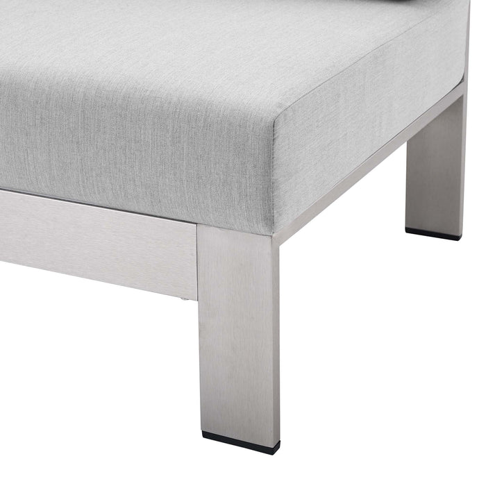 Shore Sunbrella® Fabric Aluminum Outdoor Patio Right-Arm Loveseat - view 6