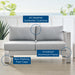 Shore Sunbrella® Fabric Aluminum Outdoor Patio Right-Arm Loveseat - view 7