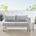 Shore Sunbrella® Fabric Aluminum Outdoor Patio Right-Arm Loveseat - Modway \outdoor\sofas & sectionals
