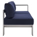 Shore Sunbrella® Fabric Aluminum Outdoor Patio Right-Arm Loveseat - view 12