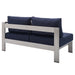 Shore Sunbrella® Fabric Aluminum Outdoor Patio Right-Arm Loveseat - view 13