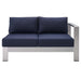 Shore Sunbrella® Fabric Aluminum Outdoor Patio Right-Arm Loveseat - view 14