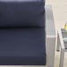 Shore Sunbrella® Fabric Aluminum Outdoor Patio Right-Arm Loveseat - view 11