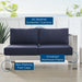 Shore Sunbrella® Fabric Aluminum Outdoor Patio Right-Arm Loveseat - view 10