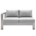 Shore Sunbrella® Fabric Aluminum Outdoor Patio Left-Arm Loveseat - view 6