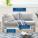 Shore Sunbrella® Fabric Aluminum Outdoor Patio Left-Arm Loveseat - view 8