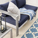 Shore Sunbrella® Fabric Aluminum Outdoor Patio Left-Arm Loveseat - view 12
