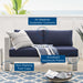 Shore Sunbrella® Fabric Aluminum Outdoor Patio Left-Arm Loveseat - view 11